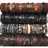 20 Stück Leder Armbänder Mix Styles Grösse verstellbar, handgemachte Armbänder