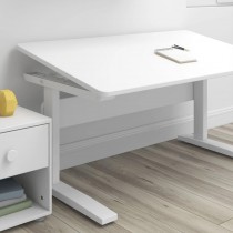 Flexa Study Classic Schreibtisch höhenverstellbar mit Kippfunktion Weiss
