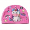 Elastische Stoff Kinder-Badekappe Einhorn