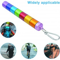 Tragbare 7 Tage Pillendose mit Schlüsselanhänger und Karabiner Rainbow