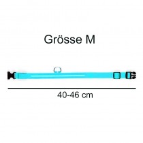 Aufladbares LED-Hundehalsband Grösse M - 40-46cm Blau