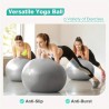 Yoga-Ball Gymnastikball 75cm Grau