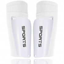 Fussball-Set Fussballsocken und Schienbeinschoner Grösse L Weiss