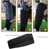 Fussball-Set Fussballsocken und Schienbeinschoner Grösse S Schwarz