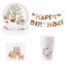 37-teiliges Party-Set Woodland