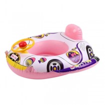 Aufblasbarer Auto Baby-Schwimmring, Schwimmsitz 60x60cm Pink