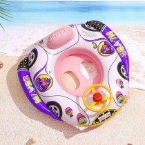 Aufblasbarer Auto Baby-Schwimmring, Schwimmsitz 60x60cm Pink