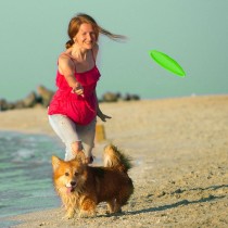 Hunde-Frisbee, Wurfscheibe für Hunde 18cm Grün