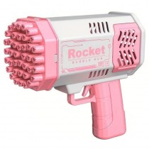 40-Loch Elektrische Seifenblasenmaschine, automatische Seifenblasenpistole Rosa Weiss