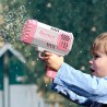 40-Loch Elektrische Seifenblasenmaschine, automatische Seifenblasenpistole Rosa Weiss