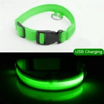 Aufladbares LED-Hundehalsband Grösse M - 40-46cm Grün