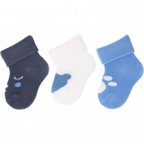 Sterntaler Erstlingssocken im 3er Pack Bär Blau