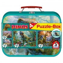 Schmidt Spiele Puzzle Dinos, Puzzle-Box, 2x60, 2x100 Teile