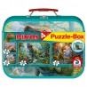 Schmidt Spiele Puzzle Dinos, Puzzle-Box, 2x60, 2x100 Teile