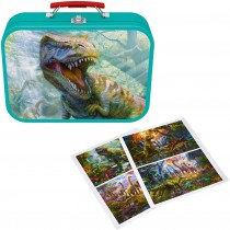 Schmidt Spiele Puzzle-Box Dinos 2x60, 2x100 Teile