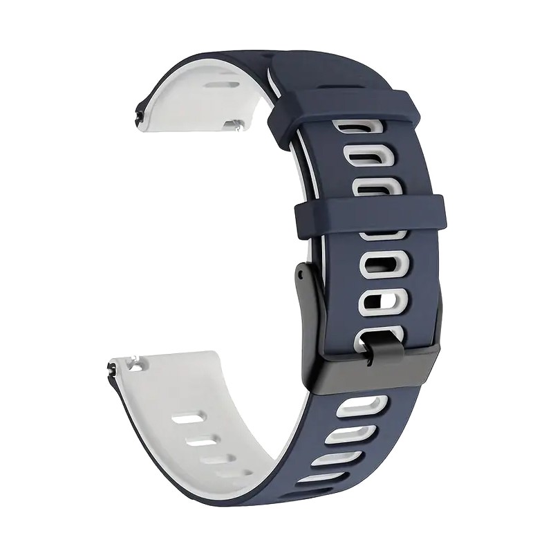 JP Silikon Uhrenarmband 22mm Blau Weiss