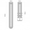 JP Silikon Uhrenarmband 22mm Blau Weiss