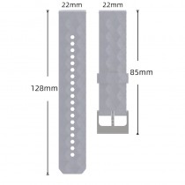 Pro Silikon Uhrenarmband 22mm Grau