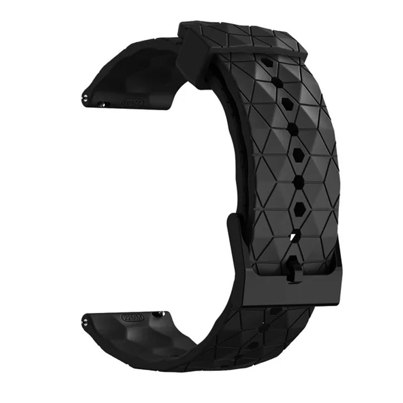 Pro Silikon Uhrenarmband 22mm Schwarz