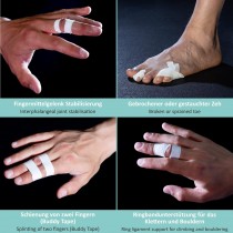 Fingertape, Sporttape 2,5cm Weiss