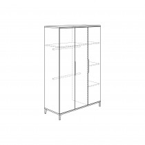 Transland Ari Kleiderschrank 3 Türen