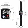 Fashion LED-Digitaluhr mit Silikonarmband 12-Stunden-Anzeige Black