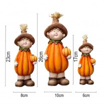 3 Stück Kürbisfiguren - Dekoration für den Herbst