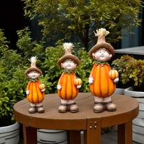 3 Stück Kürbisfiguren - Dekoration für den Herbst