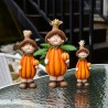 3 Stück Kürbisfiguren - Dekoration für den Herbst