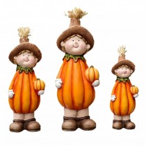 3 Stück Kürbisfiguren - Dekoration für den Herbst