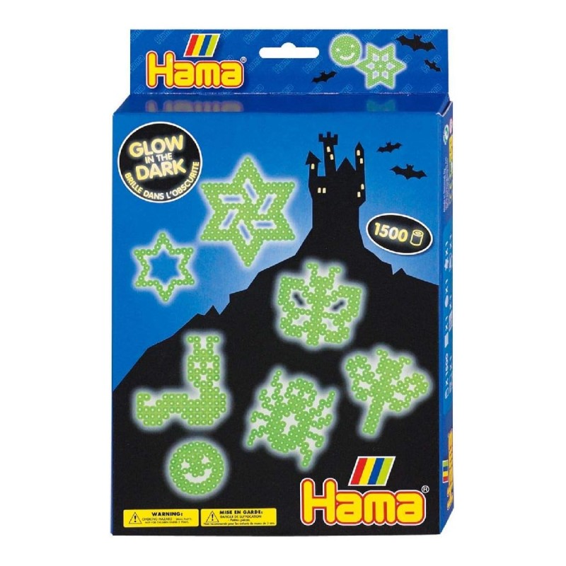 HAMA Bügelperlen Midi kleine Geschenkpackung Nachtleuchtend 1500 Perlen