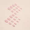 Künstliche Nägel Set 24-teilig Rosa Glitzerwirbel