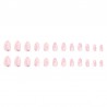 Künstliche Nägel Set 24-teilig Rosa Glitzerwirbel