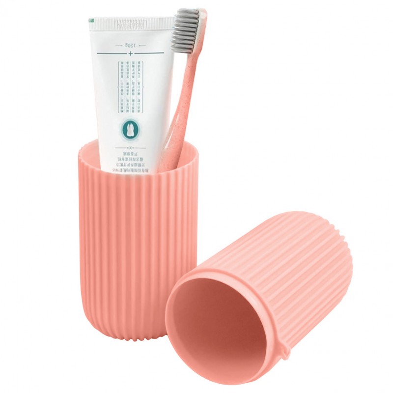 Zahnbürstenbox, Zahnbürsten Etui, Zahnbürstenbecher Rosa