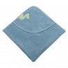 Sterntaler Kapuzenbadetuch Dino Rexi in blau 80x80cm