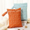 2 Stück Wetbag Windeltasche Set 25x35 cm Seestern und Palmen
