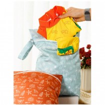 2 Stück Wetbag Windeltasche Set 25x35 cm Seestern und Palmen