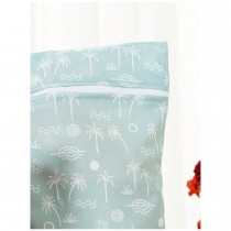 2 Stück Wetbag Windeltasche Set 25x35 cm Seestern und Palmen