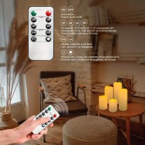4 Stück Flammenlose LED Kerzen mit Fernbedienung und Timer Funktion
