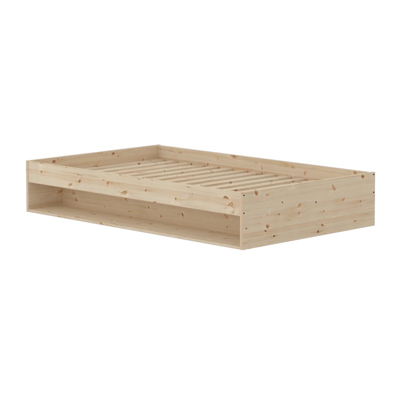 Flexa Grow Bett mit Regal, 120x200 cm Pine