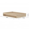 Flexa Grow Bett mit Regal, 140x200 cm Pine