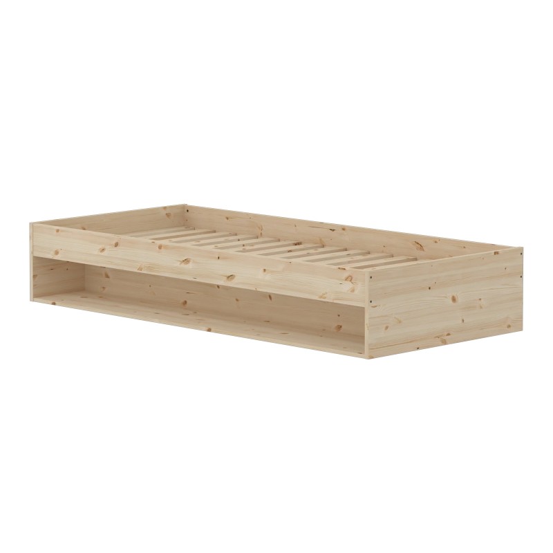 Flexa Grow Bett mit Regal, 90x200 cm Pine