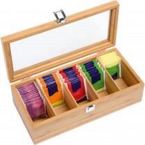 Teebox aus Bambus, Teeaufbewahrung, Holzbox
