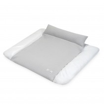 Julius Zöllner Bezug Loop Comfy für Wickelkissen Waffelpiqué Light Grey