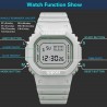 Quadro Sport Uhr, Digitaluhr mit Silikonarmband Weiss