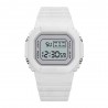 Quadro Sport Uhr, Digitaluhr mit Silikonarmband Weiss