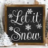 Dekoratives Holzschild, Weihnachtsschild, Winterschild - Let It Snow