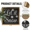 Dekoratives Holzschild, Weihnachtsschild, Winterschild - Let It Snow