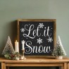 Dekoratives Holzschild, Weihnachtsschild, Winterschild - Let It Snow