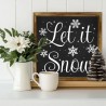 Dekoratives Holzschild, Weihnachtsschild, Winterschild - Let It Snow